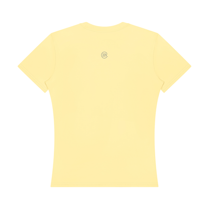 Stride Fitted Training Tee in Light Yellow, women's activewear