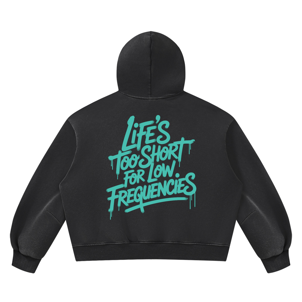 Low Frequencies Vintage Wash Hoodie, unisex streetwear, view 4