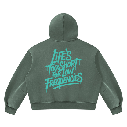 Low Frequencies Vintage Wash Hoodie, unisex streetwear, view 12