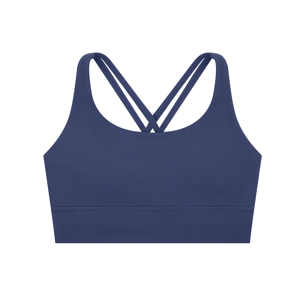 Tandem Strappy Longline Sports Bra in Royal Blue, women's activewear