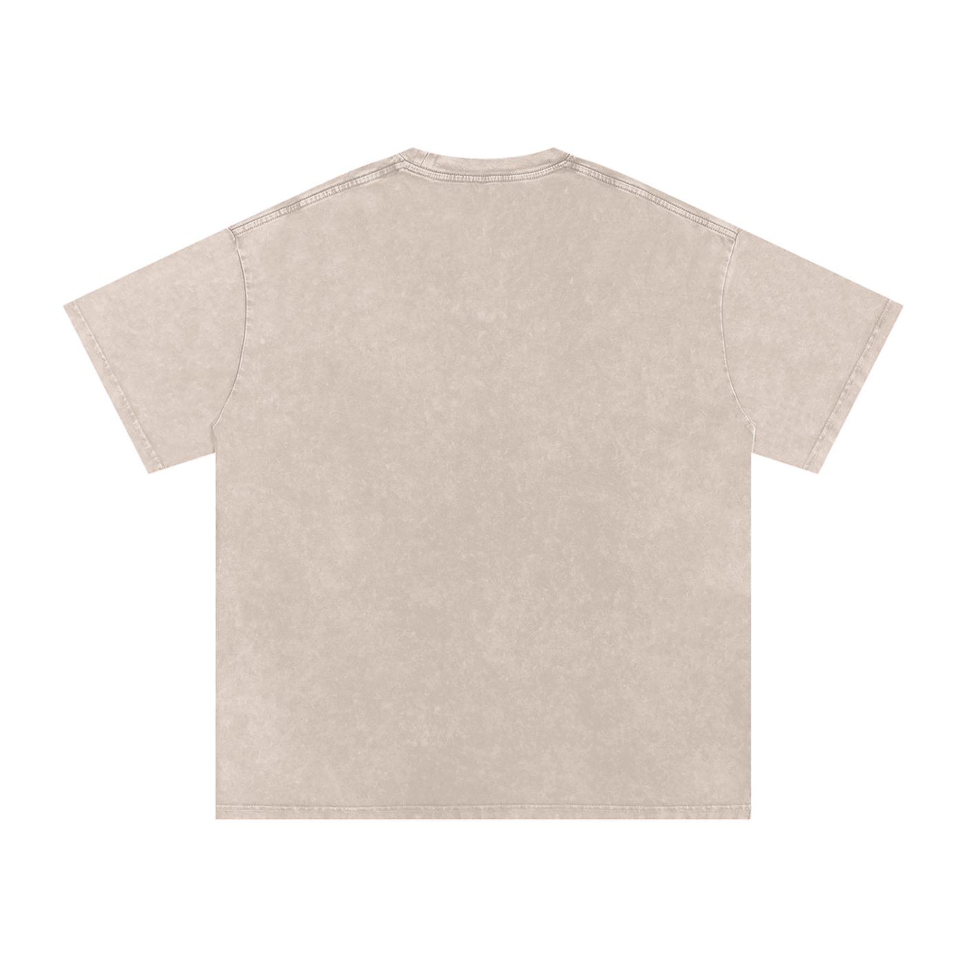 Snow Washed Oversized Cotton T-Shirt in beige with a relaxed loose fit and soft breathable cotton fabric