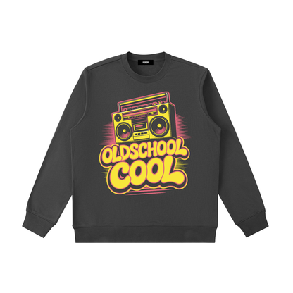 OldSchoolCool Retro Crewneck Sweatshirt in Dark Gray, unisex streetwear