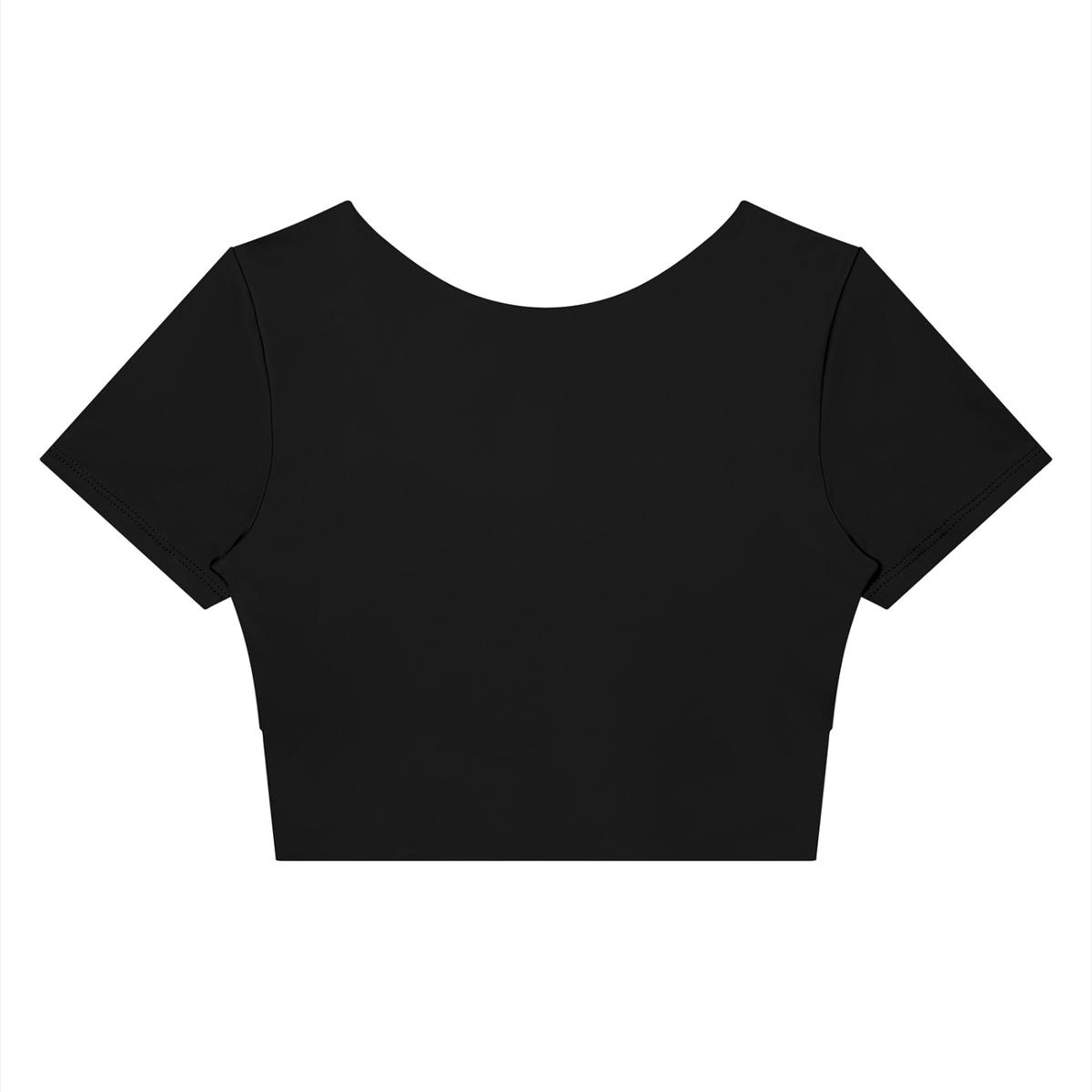 Block Short-Sleeve Crop Top, women's activewear, view 2