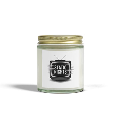 Static Nights Scented Candle - Cozy Home Decor, Relaxing Gift, Aromatherapy Candle, USB TV Vibe, Modern Home Fragrance
