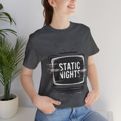 Static Nights Retro TV Unisex Tee