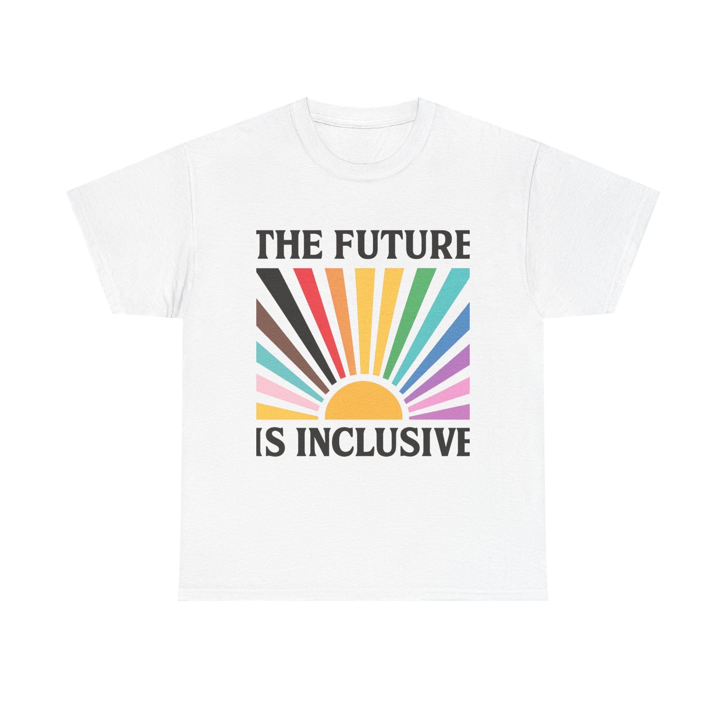 Inclusive Future Unisex Heavy Cotton Tee, Rainbow Shirt, Equality Advocate Tee, Social Justice Apparel, Gifts for Activists