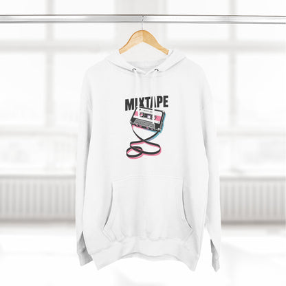 Retro Mixtape Fleece Hoodie | Nostalgic Pullover for Music Lovers | Perfect for Cozy Days, Gifts, Casual Style, Music Festivals