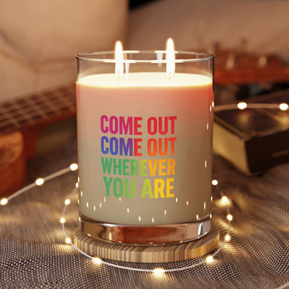 Vibrant Rainbow Scented Candle – Come Out Wherever You Are, Eco-Friendly Home Decor, LGBTQ+ Gift, Aromatherapy Candle, Relaxation