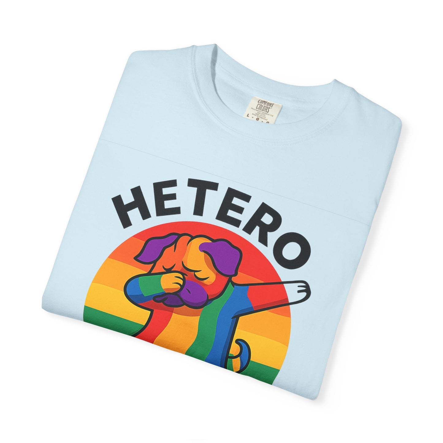 Colorful Unisex Graphic T-Shirt with Hetero Flexible Dog Design