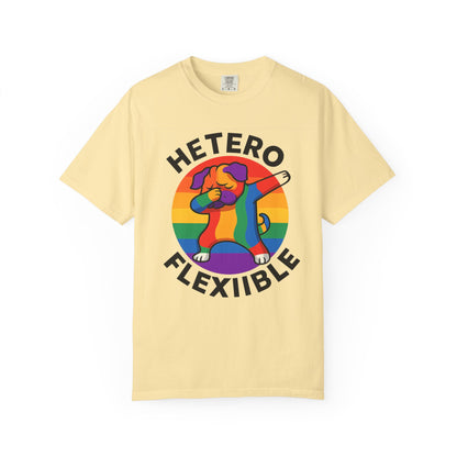 Colorful Unisex Graphic T-Shirt with Hetero Flexible Dog Design
