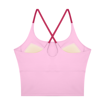 Block Lined Crop Tank, women's activewear, view 7