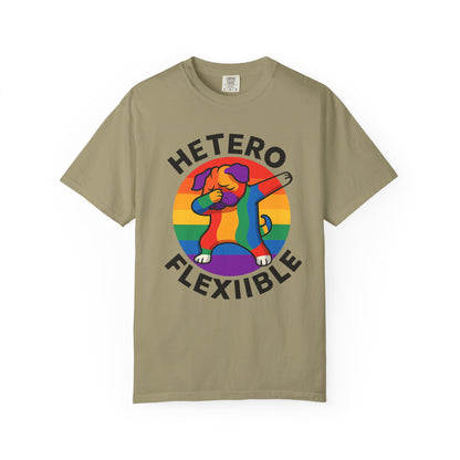 Colorful Unisex Graphic T-Shirt with Hetero Flexible Dog Design