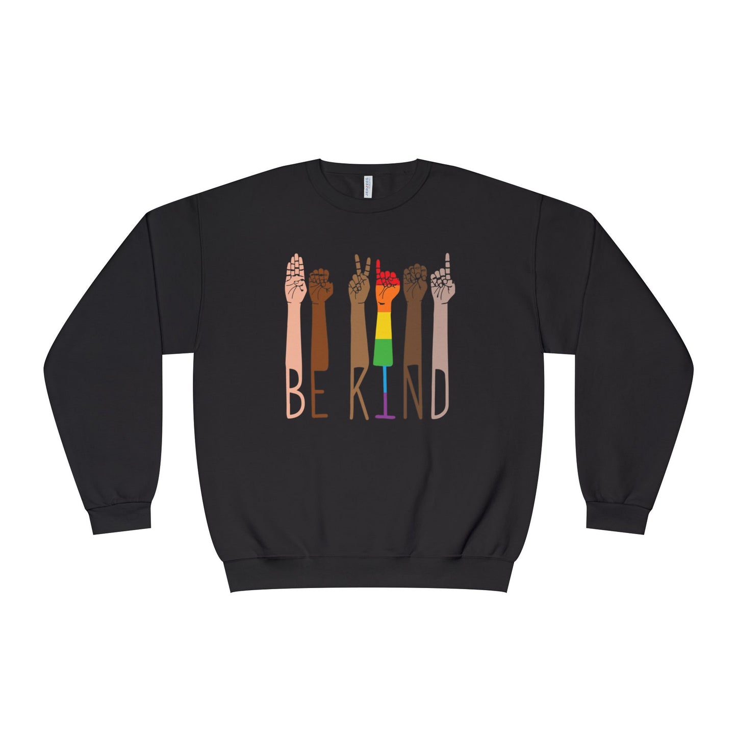 BE KIND Unisex Crewneck Sweatshirt | Cozy Gift for Activists, Warm Apparel for Kindness Campaigns, Equality Wear, Everyday Comfort