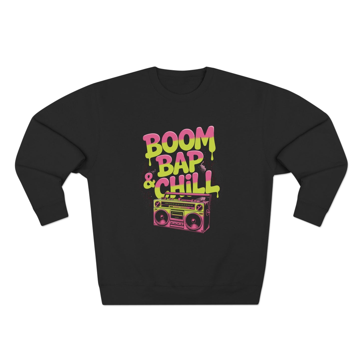 Retro Boombox Sweatshirt, Unisex Crewneck, Chill Vibes, Perfect Gift, Music Lover Apparel, Hip Hop Sweatshirt