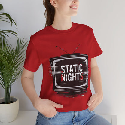 Static Nights Retro TV Unisex Tee