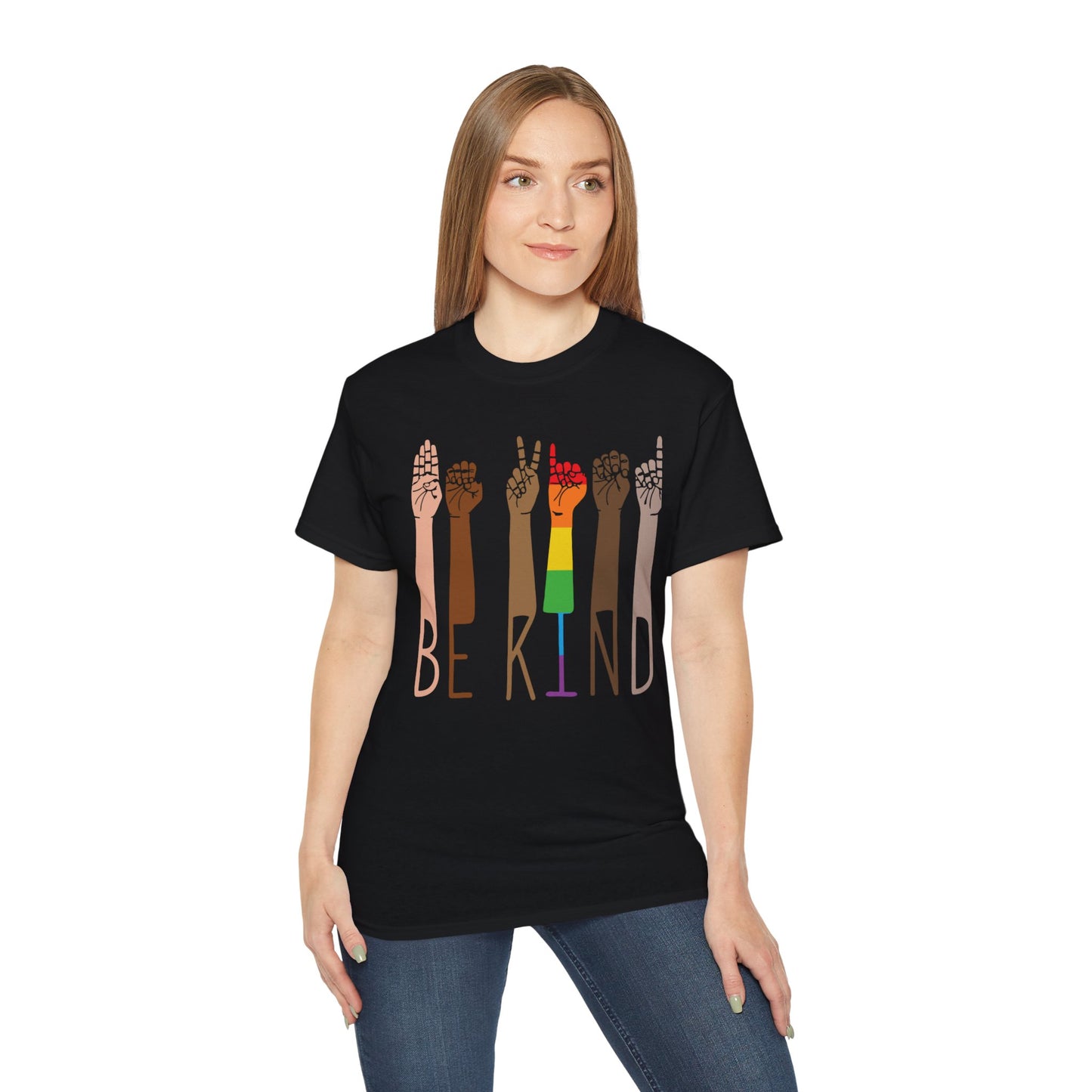 Be Kind Graphic Tee, Unisex Cotton T-Shirt, Affirmation Shirt, LGBTQ+ Pride Apparel, Gift for Friends, Inspirational Wear