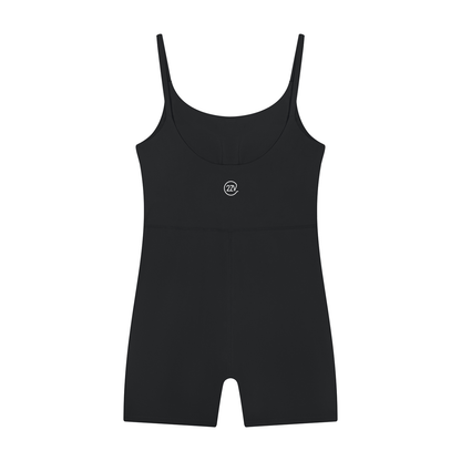 Tandem Workout Romper in Black, women's activewear