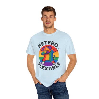 Colorful Unisex Graphic T-Shirt with Hetero Flexible Dog Design