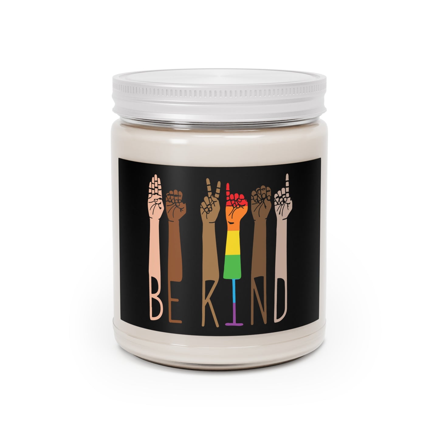 Be Kind Glass Candle | Eco-Friendly Home Decor, Aromatherapy Gift, LGBTQ+ Support, Mindfulness, Self-Care