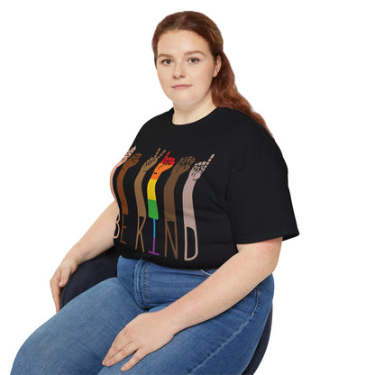 Be Kind Graphic Tee, Unisex Cotton T-Shirt, Affirmation Shirt, LGBTQ+ Pride Apparel, Gift for Friends, Inspirational Wear