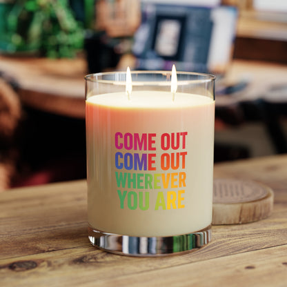 Vibrant Rainbow Scented Candle – Come Out Wherever You Are, Eco-Friendly Home Decor, LGBTQ+ Gift, Aromatherapy Candle, Relaxation