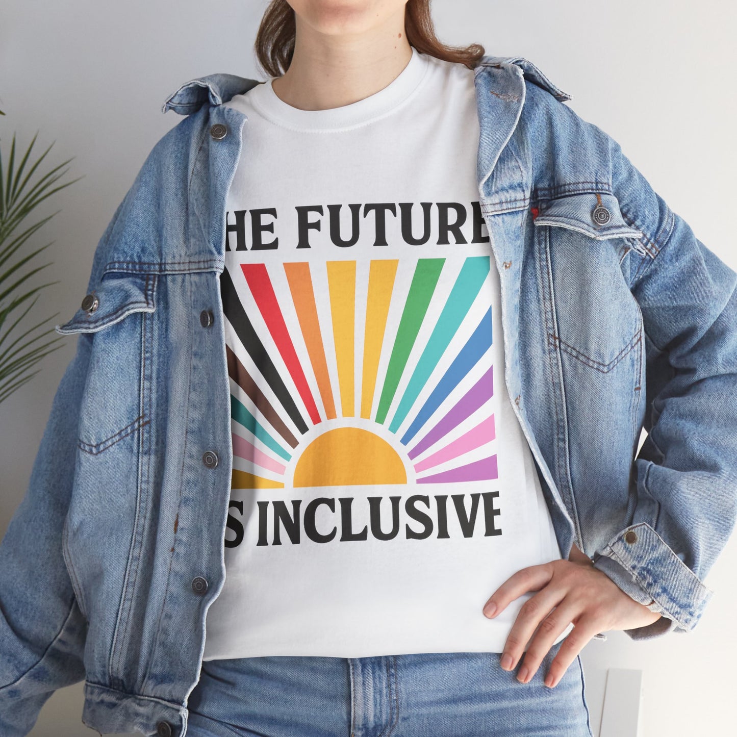 Inclusive Future Unisex Heavy Cotton Tee, Rainbow Shirt, Equality Advocate Tee, Social Justice Apparel, Gifts for Activists