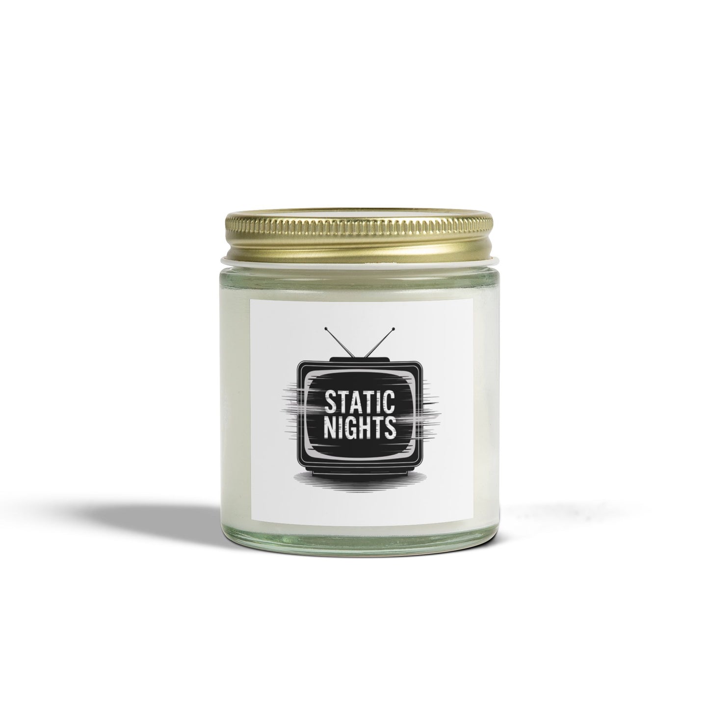 Static Nights Scented Candle - Cozy Home Decor, Relaxing Gift, Aromatherapy Candle, USB TV Vibe, Modern Home Fragrance