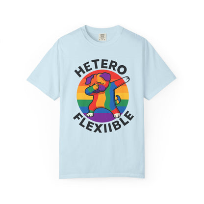 Colorful Unisex Graphic T-Shirt with Hetero Flexible Dog Design
