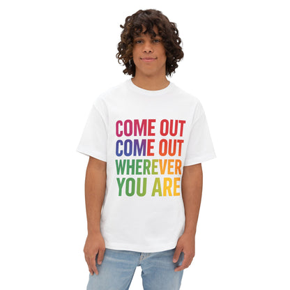 Pride Statement Tee, LGBTQ+ Unisex Gift, Oversized Boxy Tee, Fun Casual Wear, Pride Month Apparel, Statement T-Shirt, Inclusive Fashion