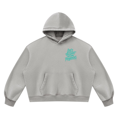 Low Frequencies Vintage Wash Hoodie in Light Gray, unisex streetwear