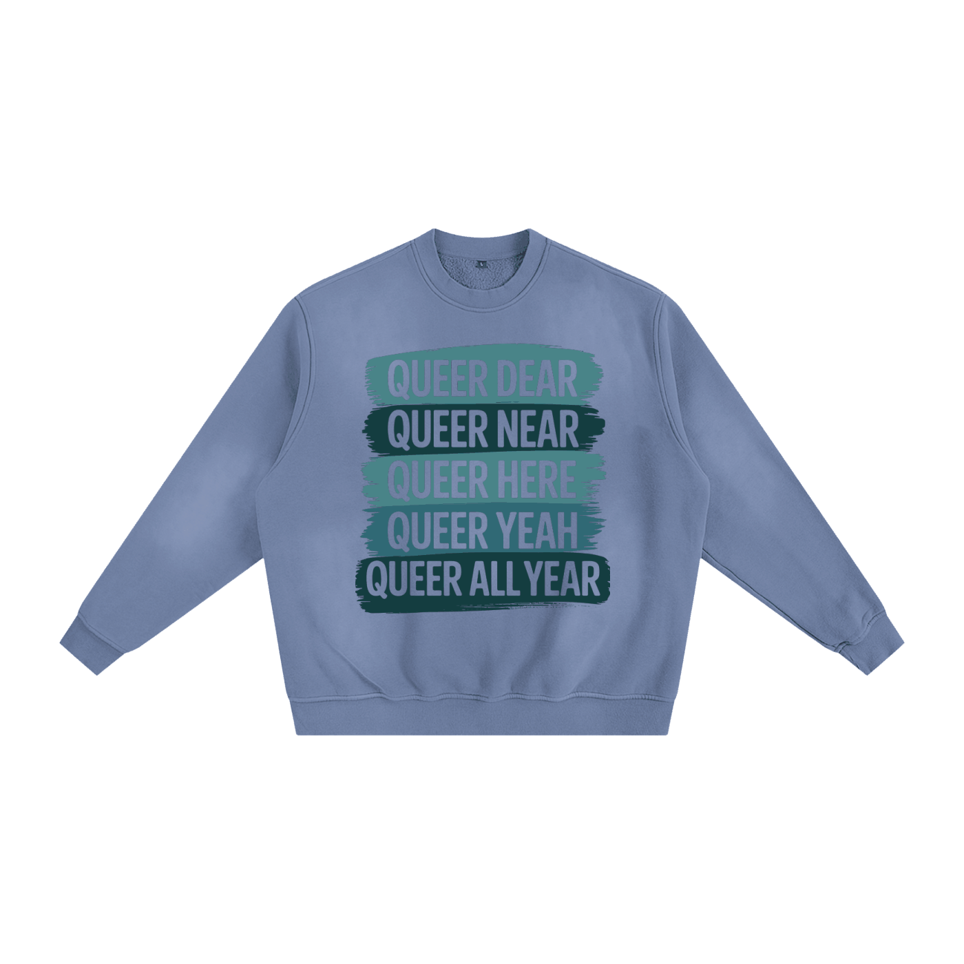 Sunfade Fleeced Sweatshirt in vintage wash with cozy fleece lining and relaxed fit featuring unique color variations and streetwear style.