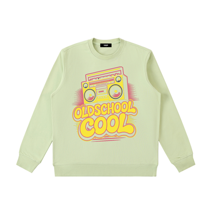 OldSchoolCool Retro Crewneck Sweatshirt in Light Green, unisex streetwear