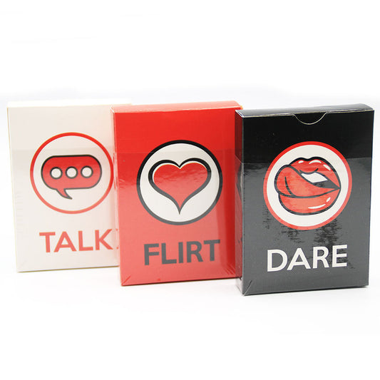 Three-in-one couple card board game in English