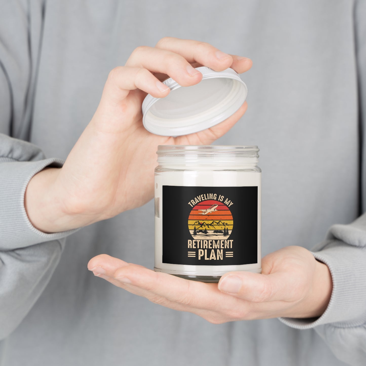 Retirement Plan Scented Candle, Aromatherapy Candle, Travel Inspiration Gift, Relaxing Home Decor, Gift for Retirees, Candles for Relaxation