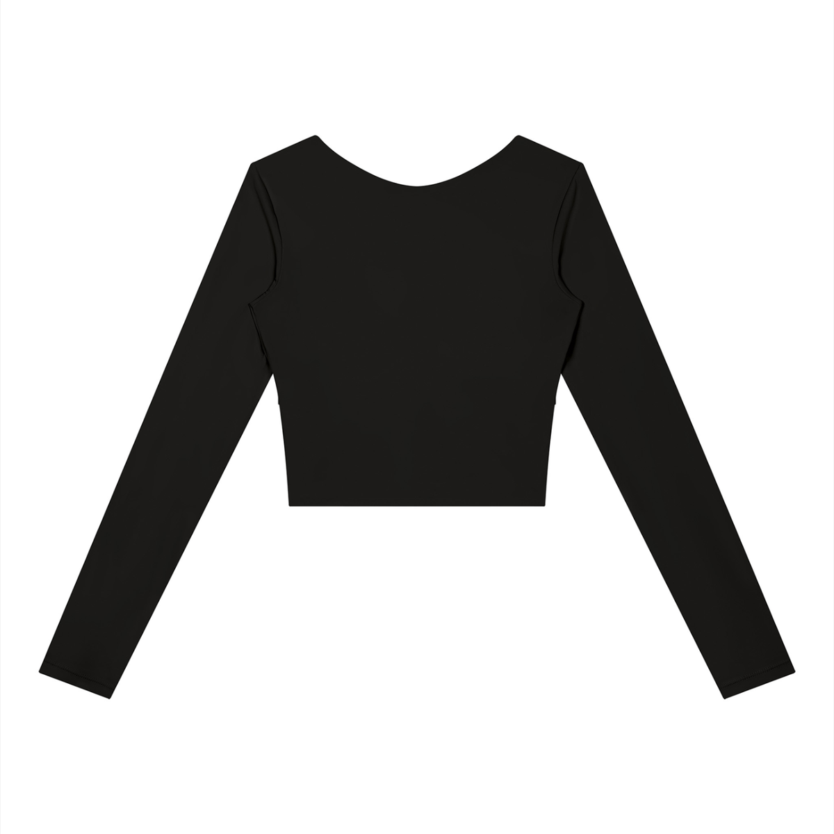 Block Long-Sleeve Crop Top, women's activewear, view 2