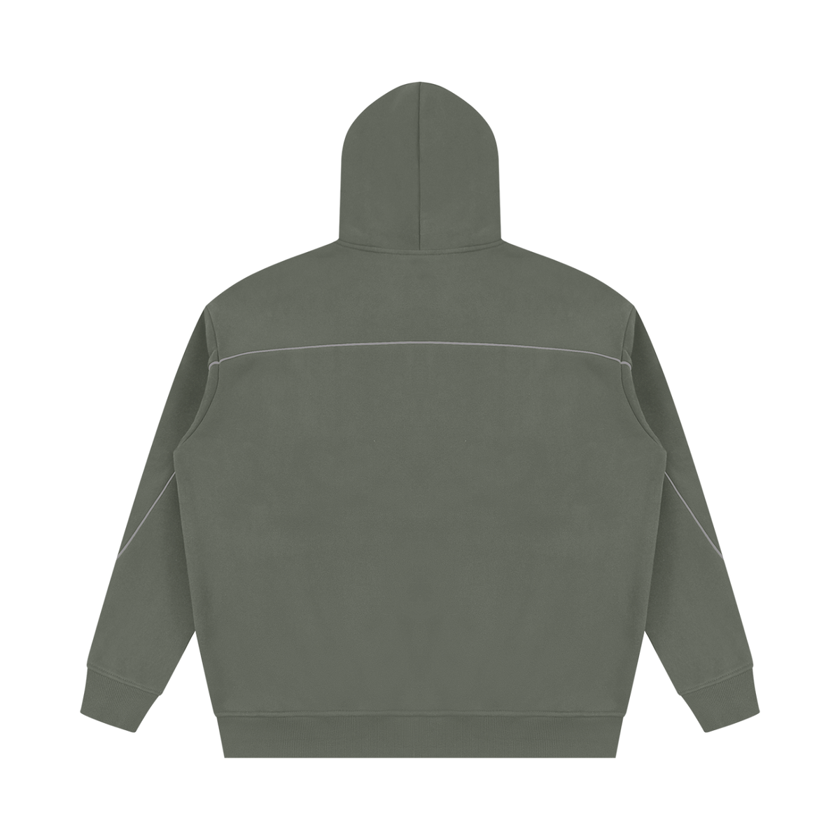 Essential Piping Fleece Hoodie, unisex streetwear, view 5