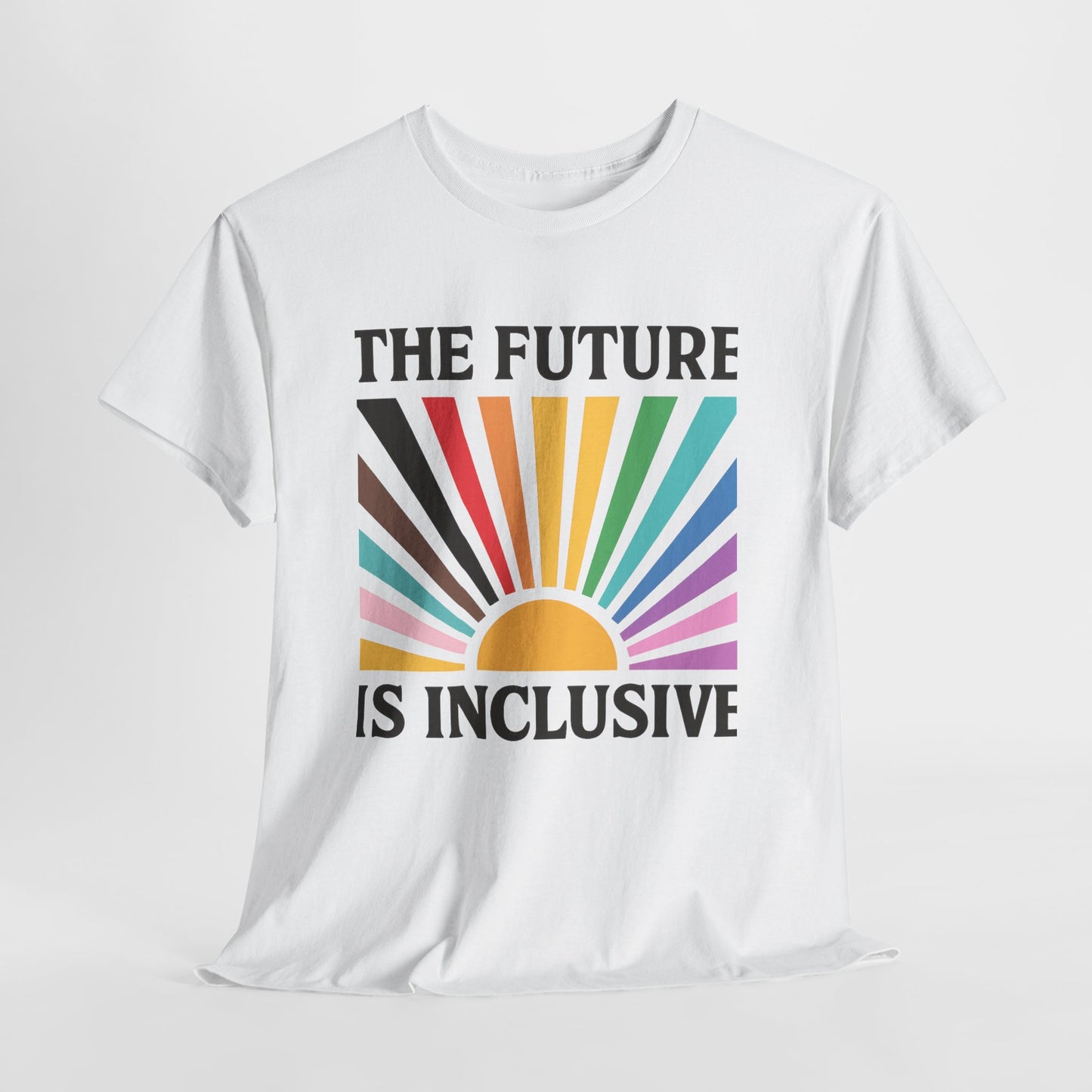Inclusive Future Unisex Heavy Cotton Tee, Rainbow Shirt, Equality Advocate Tee, Social Justice Apparel, Gifts for Activists