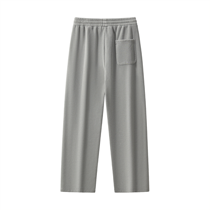 Frayed Wash Fleece Sweatpants, unisex streetwear, view 2