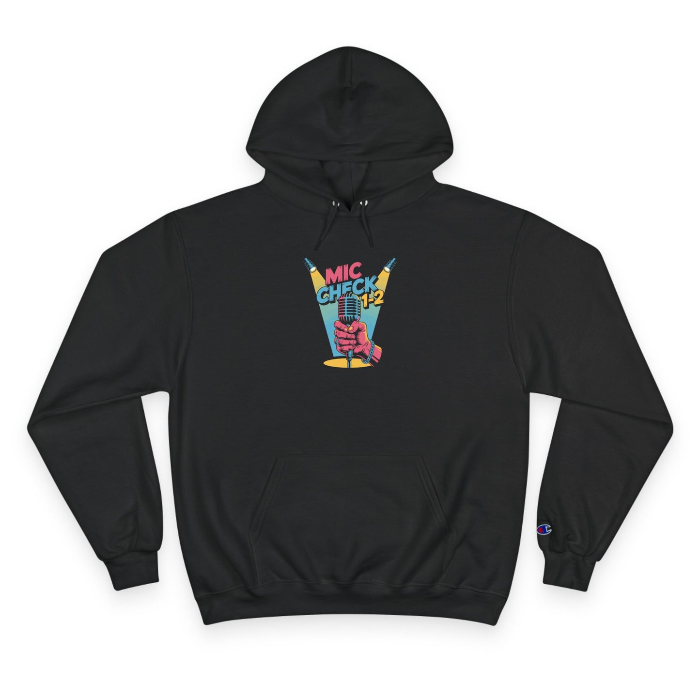 Mic Check Champion Hoodie - Streetwear Vibe, Perfect for Music Lovers, Great for Gifting, Cozy Style for Everyday Wear