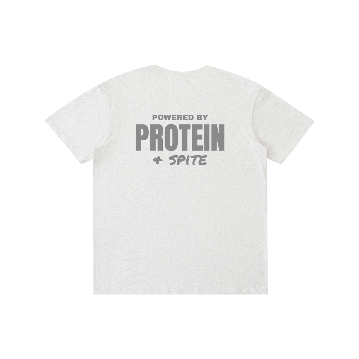 Powered by Protein & Spite funny gym t-shirt, unisex, view 3