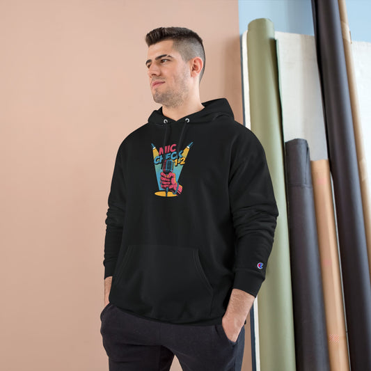 Mic Check Champion Hoodie - Streetwear Vibe, Perfect for Music Lovers, Great for Gifting, Cozy Style for Everyday Wear
