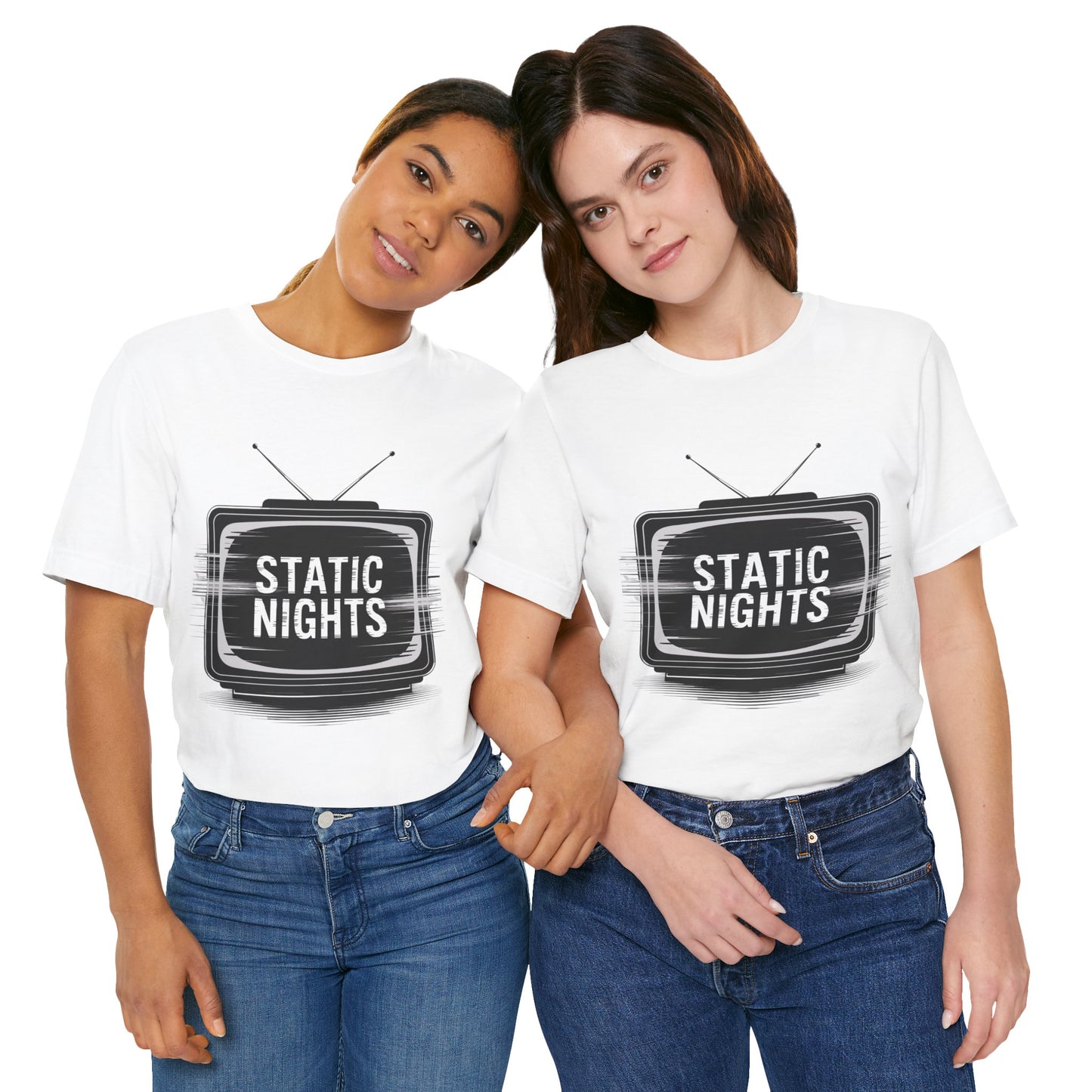 Static Nights Retro TV Unisex Tee