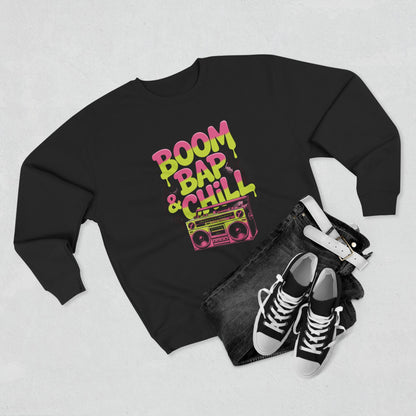 Retro Boombox Sweatshirt, Unisex Crewneck, Chill Vibes, Perfect Gift, Music Lover Apparel, Hip Hop Sweatshirt