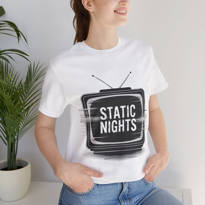 Static Nights Retro TV Unisex Tee