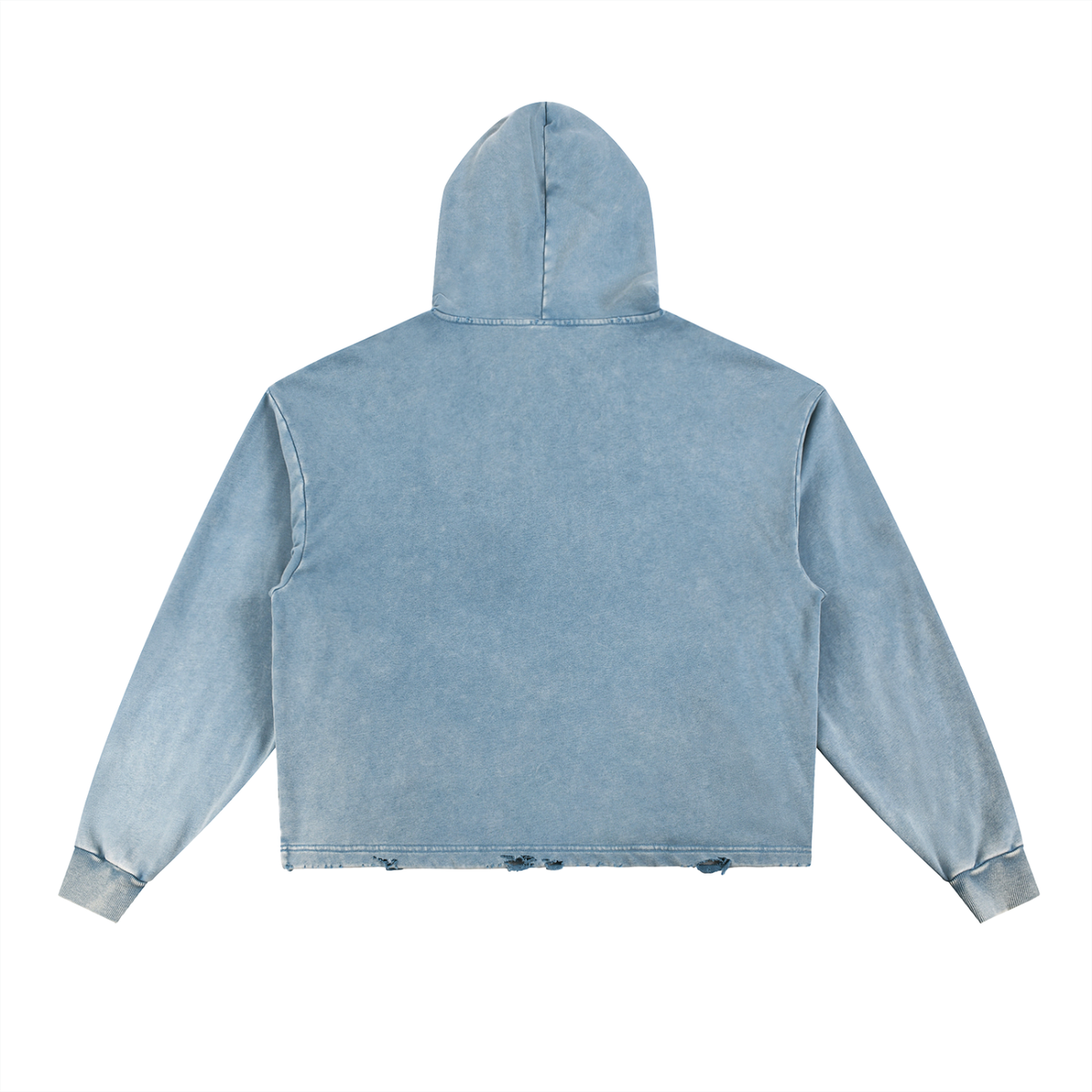 Essential Raw Seam Vintage Wash Hoodie, unisex streetwear, view 3