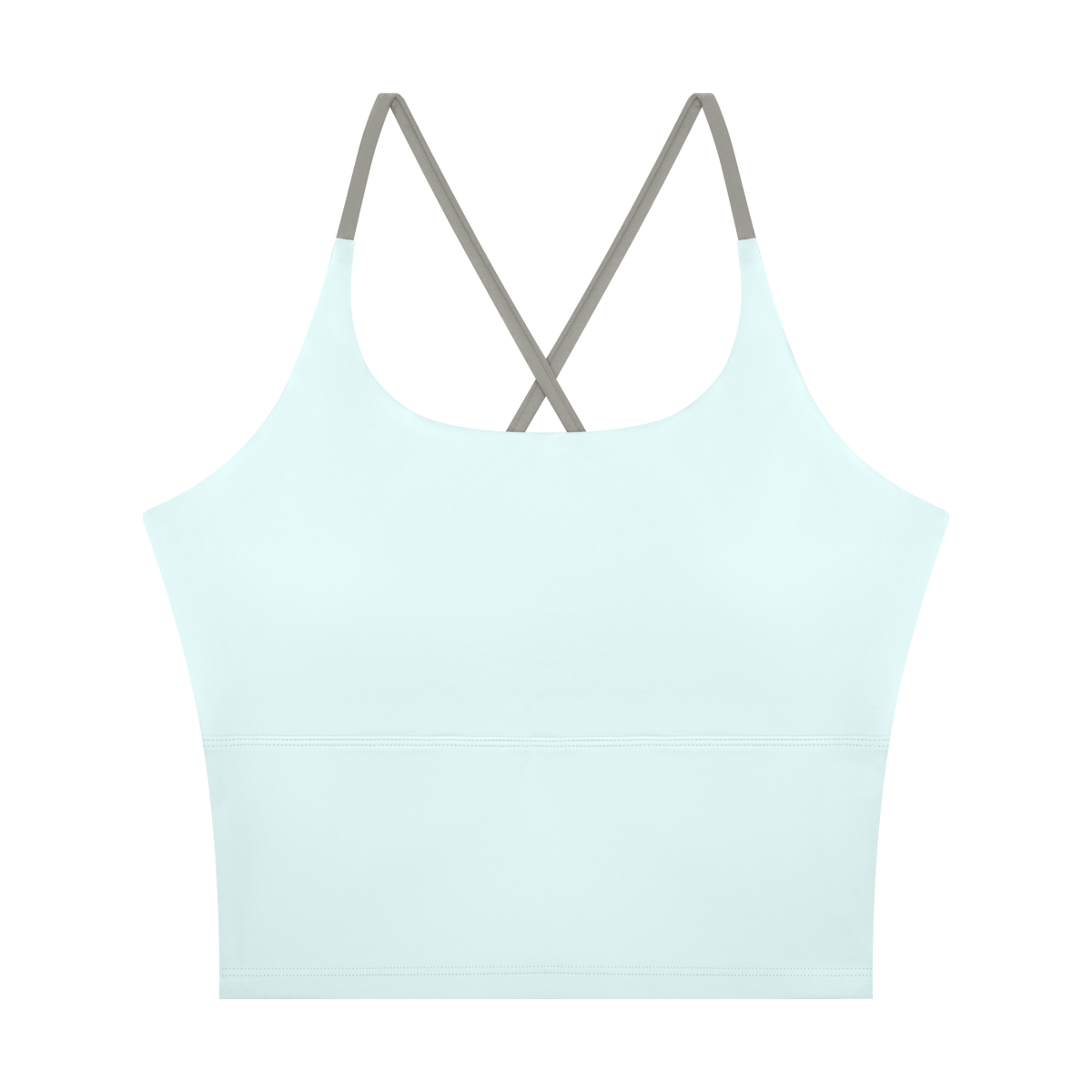 Block Lined Crop Tank in Light Blue, women's activewear