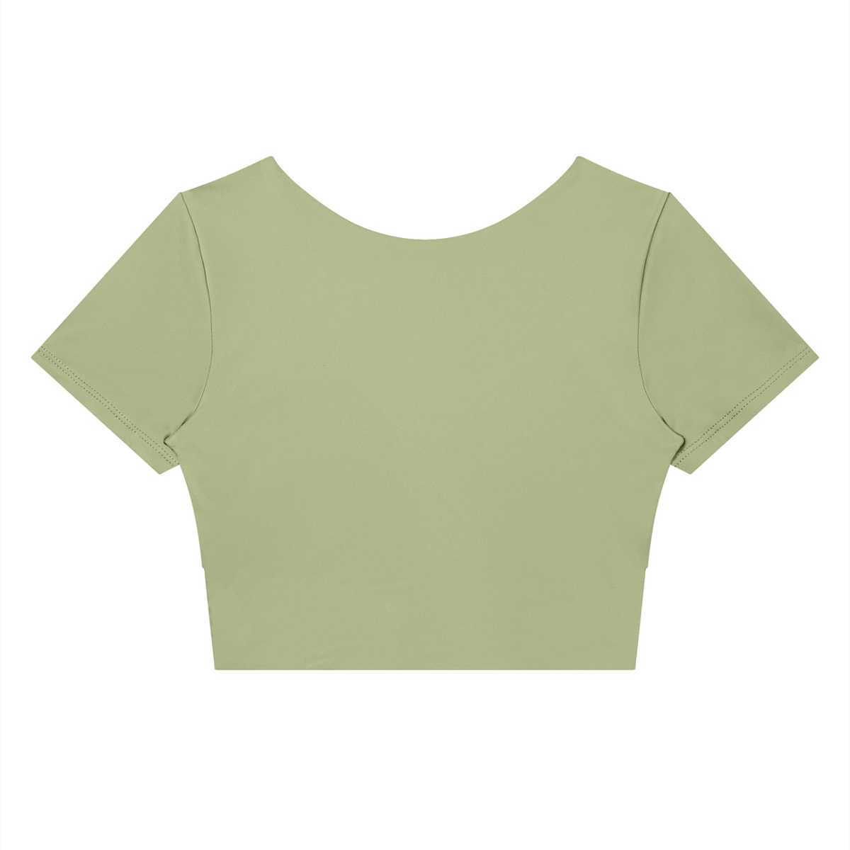 Block Short-Sleeve Crop Top, women's activewear