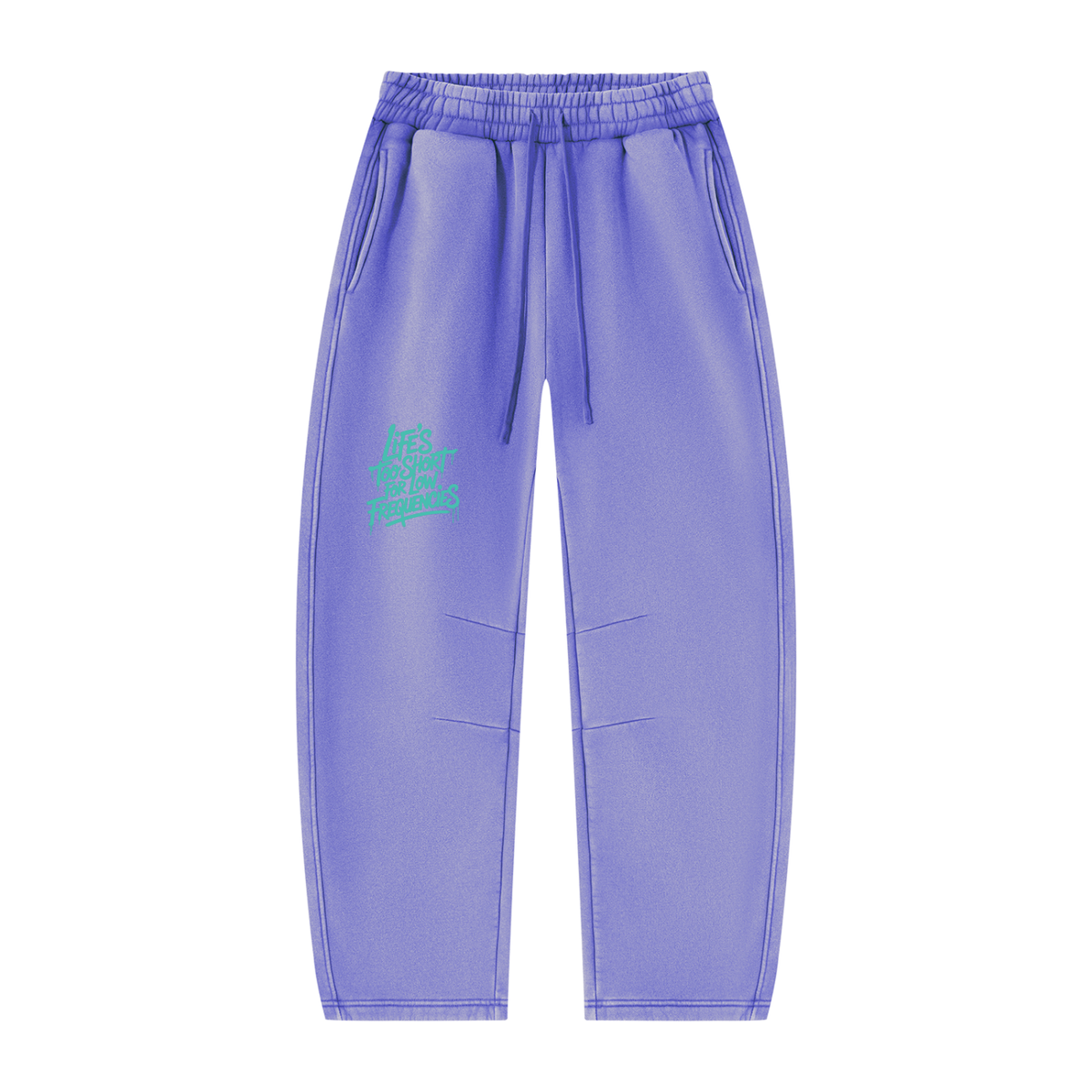 Low Frequencies Barrel Leg Sweatpants in Purple, unisex streetwear