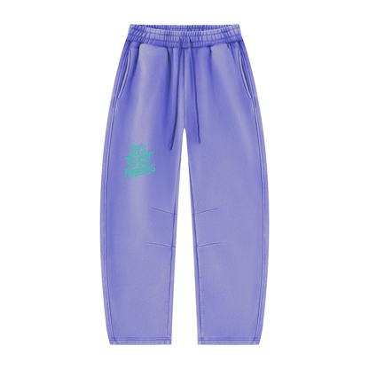 Low Frequencies Barrel Leg Sweatpants in Purple, unisex streetwear