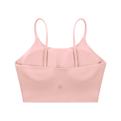 Tandem Spaghetti Strap Sports Bra in Pink, women's activewear